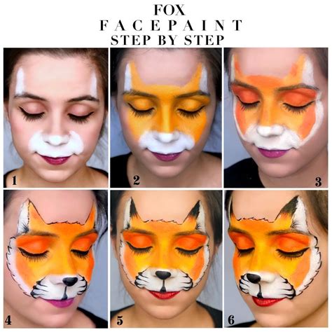 fox makeup easy|simple fox face paint.